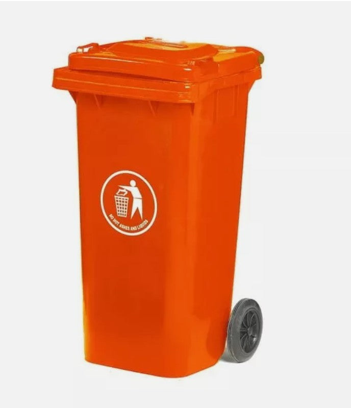 Outdoor Wheelie Bin Trash Can Large 100L 120L EN840 Rubbish Waste Dustbin