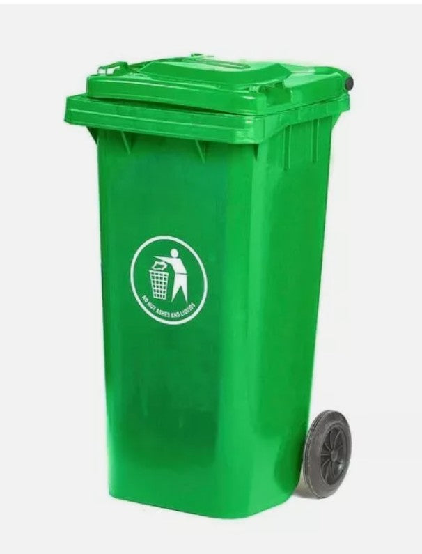 Outdoor Wheelie Bin Trash Can Large 100L 120L EN840 Rubbish Waste Dustbin