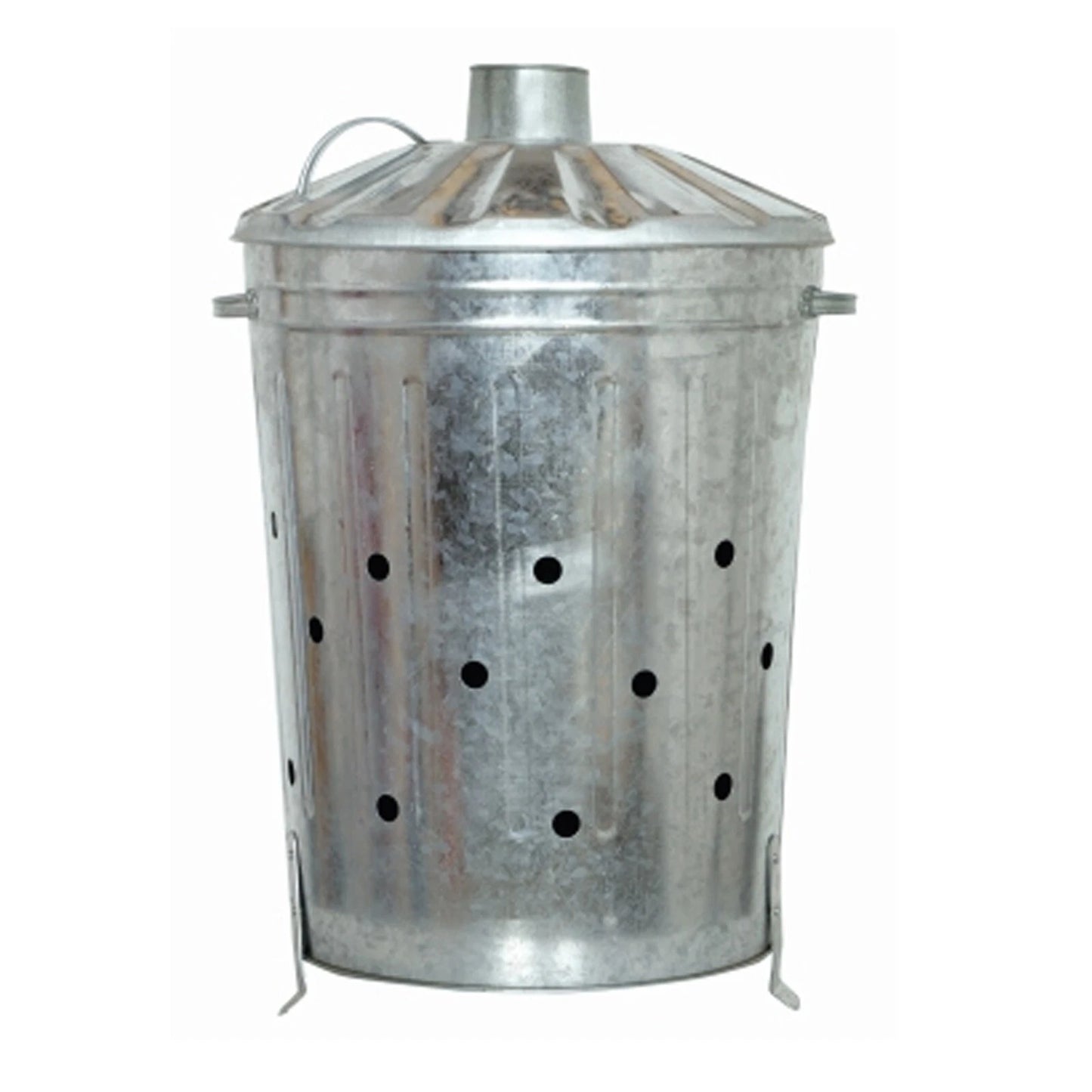Large Galvanized Incinerator Fire Burning Bin Recycle Garden Rubbish Fire Bin