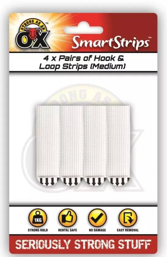 Poster Strips Adhesive Replacement And Hook & Loop Damage Free Hanging Strips