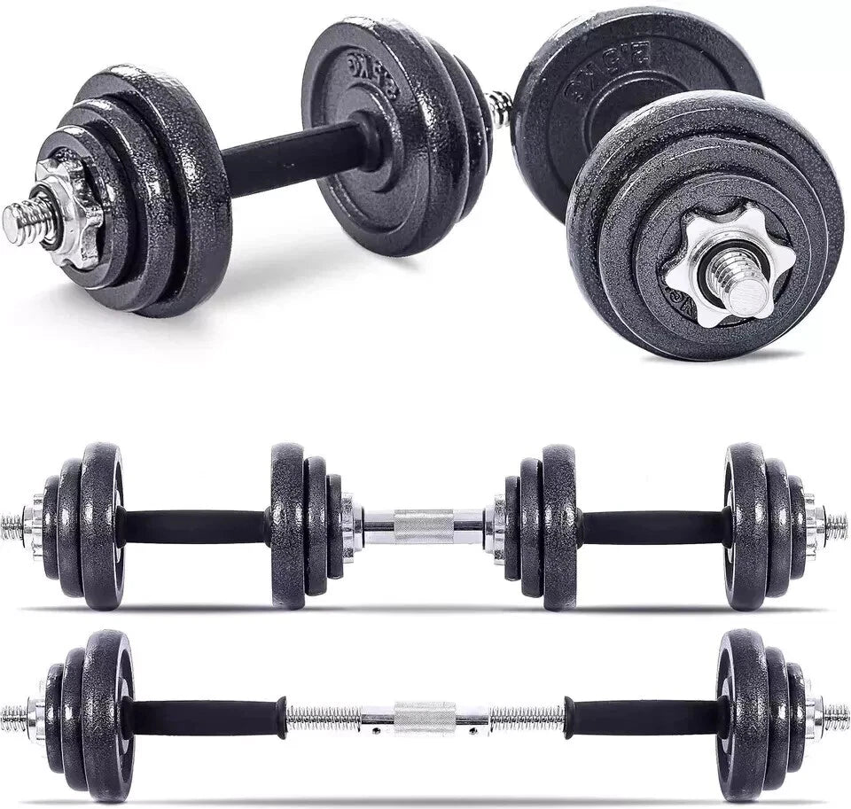 Cast Iron Adjustable Dumbbell Weight Barbell Set Men Women 15kg 20kg 30kg 50kg