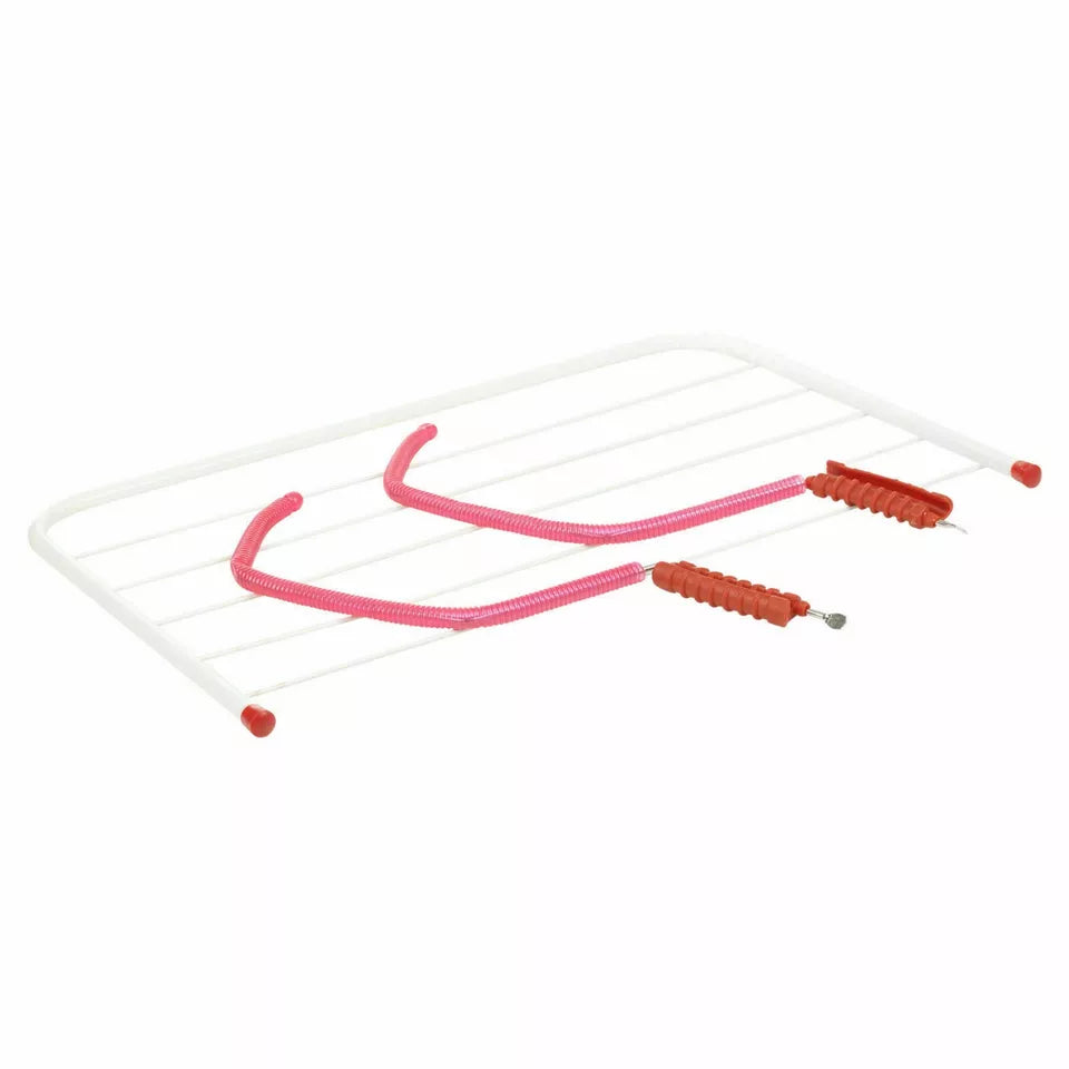 LAUNDRY FOLDING AIRER DRYER RAIL 3M 5 BAR RADIATOR CLOTHES TOWEL WASHING CARAVAN