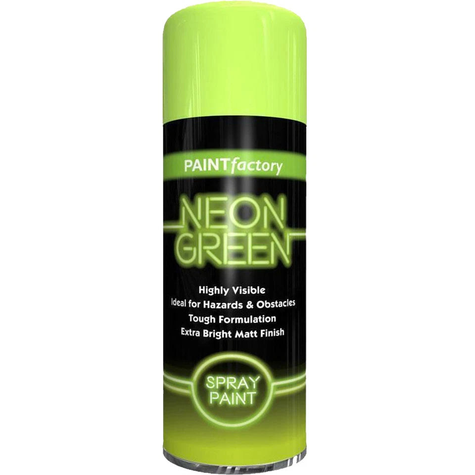 Fluorescent Bright Neon Spray Paint Aerosol All-Purpose Wood Metal Plastic 200ml