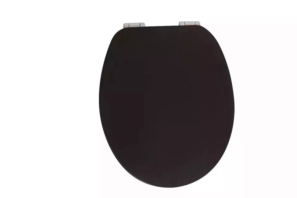18" UNIVERSAL BATHROOM MDF WC TOILET SEAT NOVELTY EASY FIT +FITTINGS WOODEN W/C