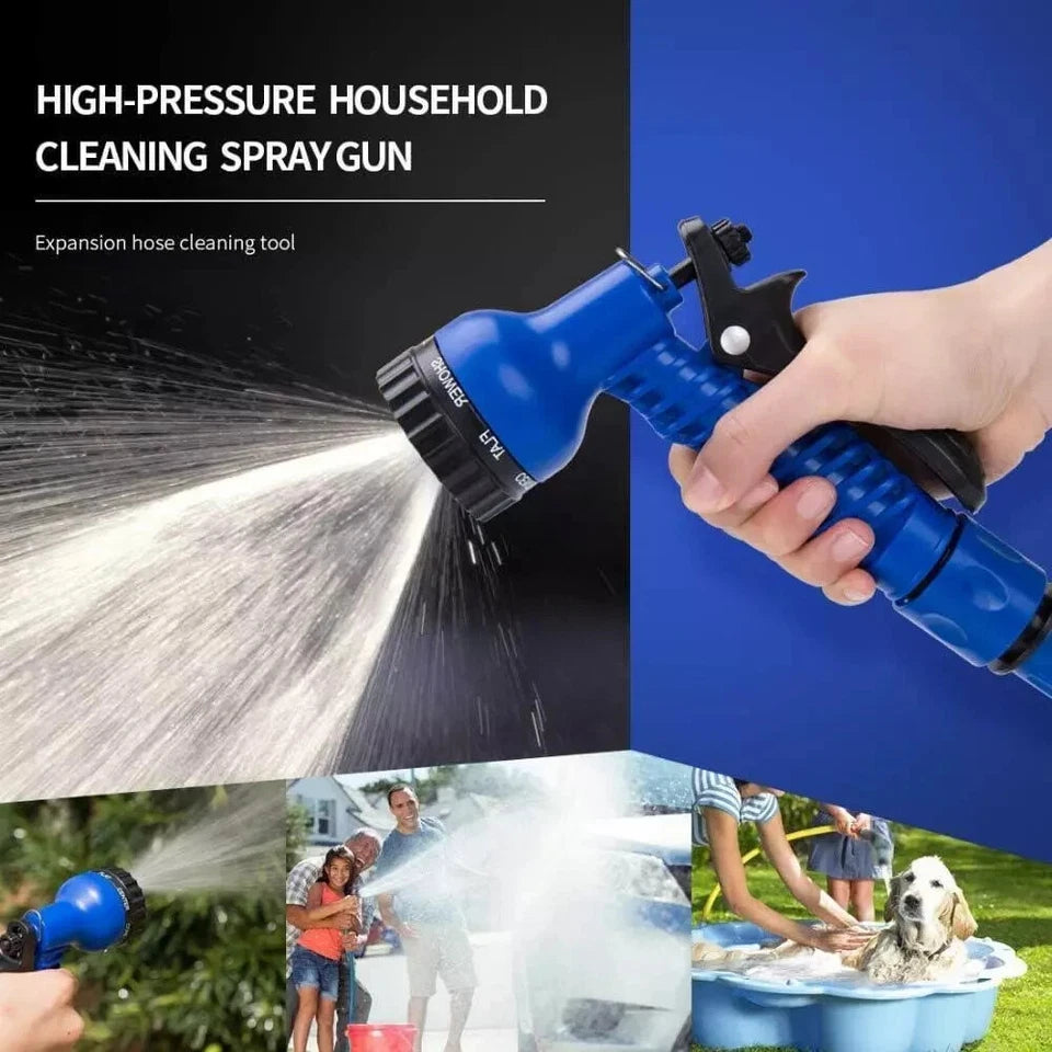 50FT Expandable Flexible Garden Hose Pipe Expanding & Spray Gun Heavy Duty