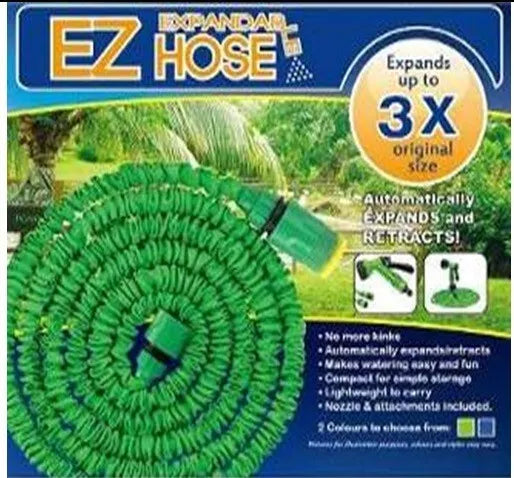 50FT Expandable Flexible Garden Hose Pipe Expanding & Spray Gun Heavy Duty