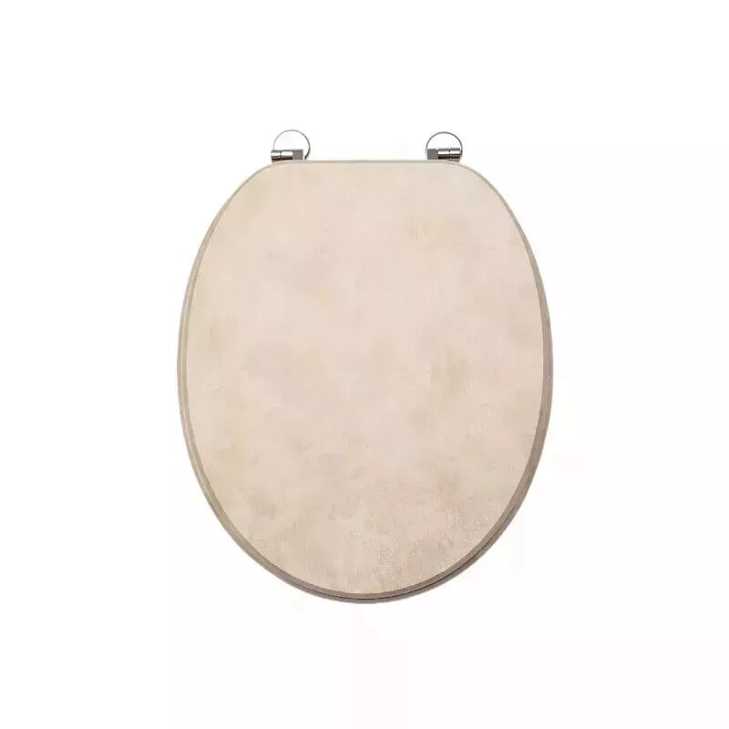 18" MDF UNIVERSAL BATHROOM WC TOILET SEAT QUICK EASY FIT WOODEN 18INCH
