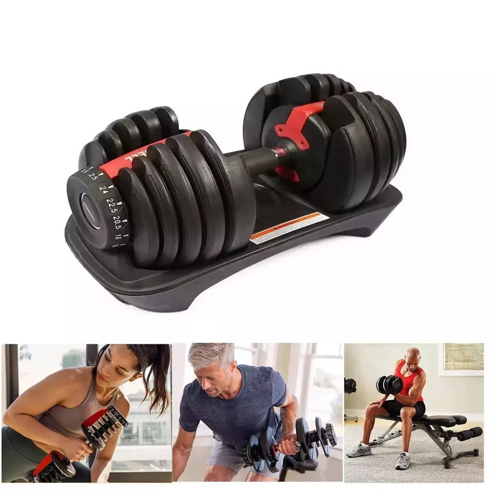 Adjustable Dumbbell 24 kg & 40 kg Home Gym Quick Dial Smart Exercise Fitness