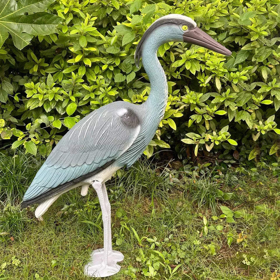 HAWK OWL & HERON DECOY BIRD PEST DETERRENT CAT REPELLER POND SCARER ORNAMENTS