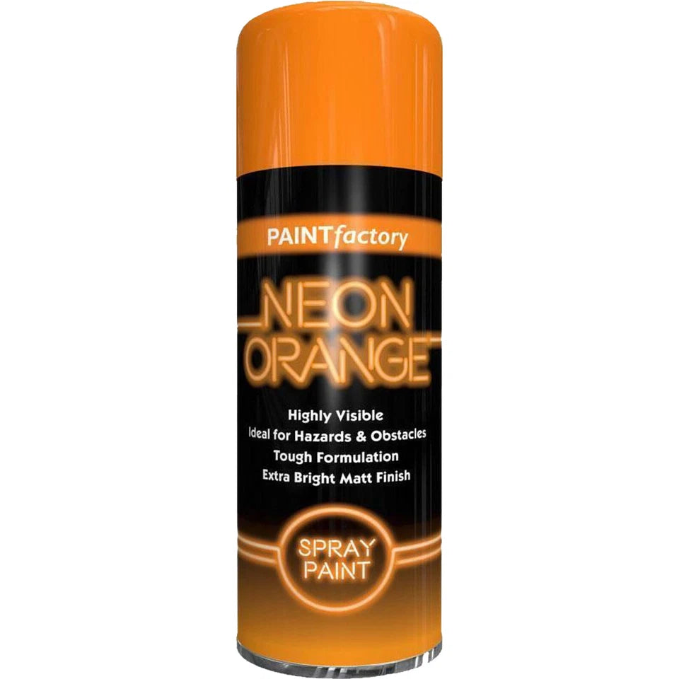 Fluorescent Bright Neon Spray Paint Aerosol All-Purpose Wood Metal Plastic 200ml-Orange