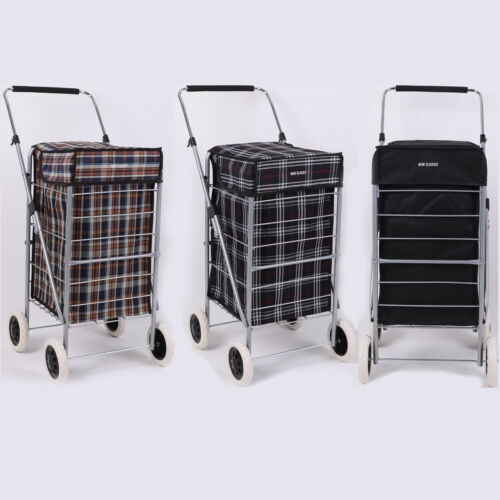 4 Wheel Shopping Trolley Foldable with 60L Insulated Cooler Bag – Large Capacity