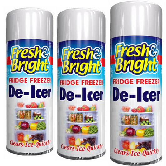 3x Fridge Freezer De Icer Spray Defrost Ice Quickly Anti Bacterial Deicer 200ml
