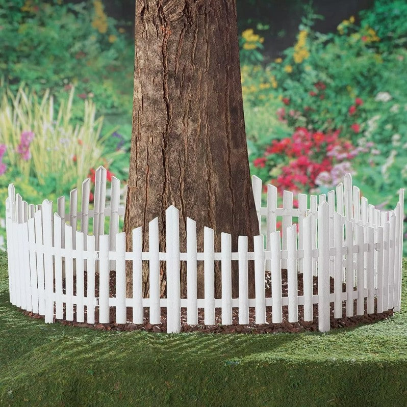Lawn Border Edge Fence - 10pcs White