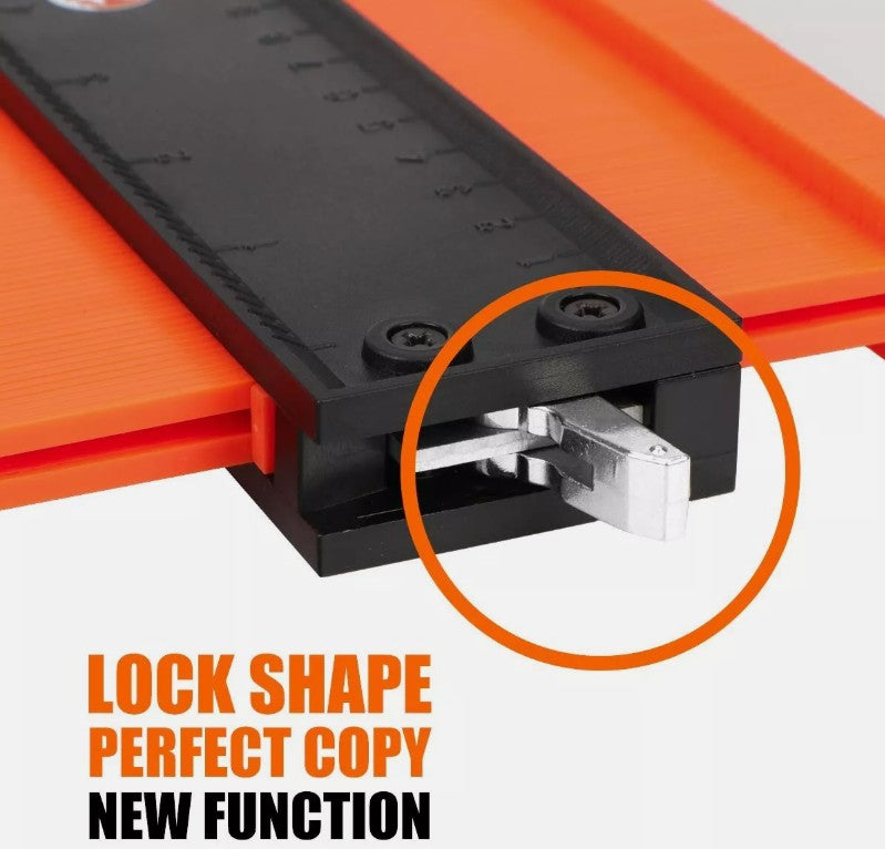 10" Duplicator Shape Contour Gauge Profile Ruler Tiling Laminate Tool With Lock