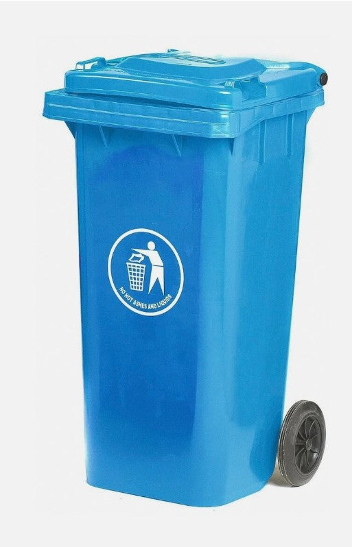 Outdoor Wheelie Bin Trash Can Large 100L 120L EN840 Rubbish Waste Dustbin