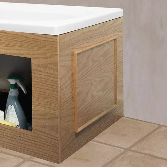 Croydex Kingston End Bath Panel Oak Veneer 660 x 575mm / Suitable for most Bath