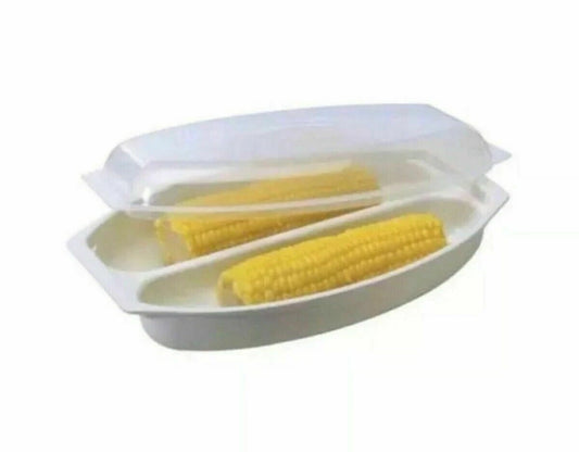 Microwave Corn Steamer Corn on the Cob Fat Free Quick Easy Kitchen Plastic Pot