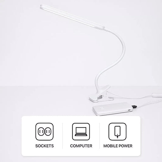 Clip on Desk Led Lamp Reading USB Clamp Home light Adjustable Flexible Neck