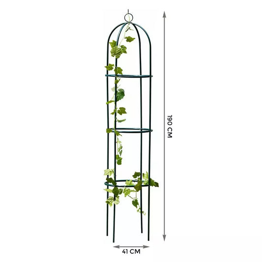 1.9m Outdoor Garden Metal Obelisk Climbing Plant Support Frame Trellis NEW