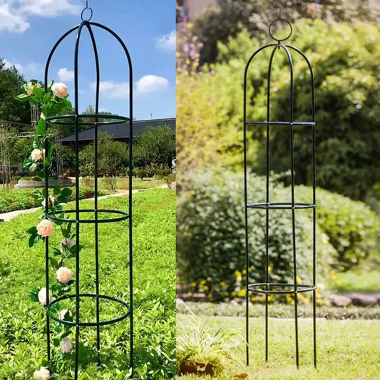 1.9m Outdoor Garden Metal Obelisk Climbing Plant Support Frame Trellis NEW