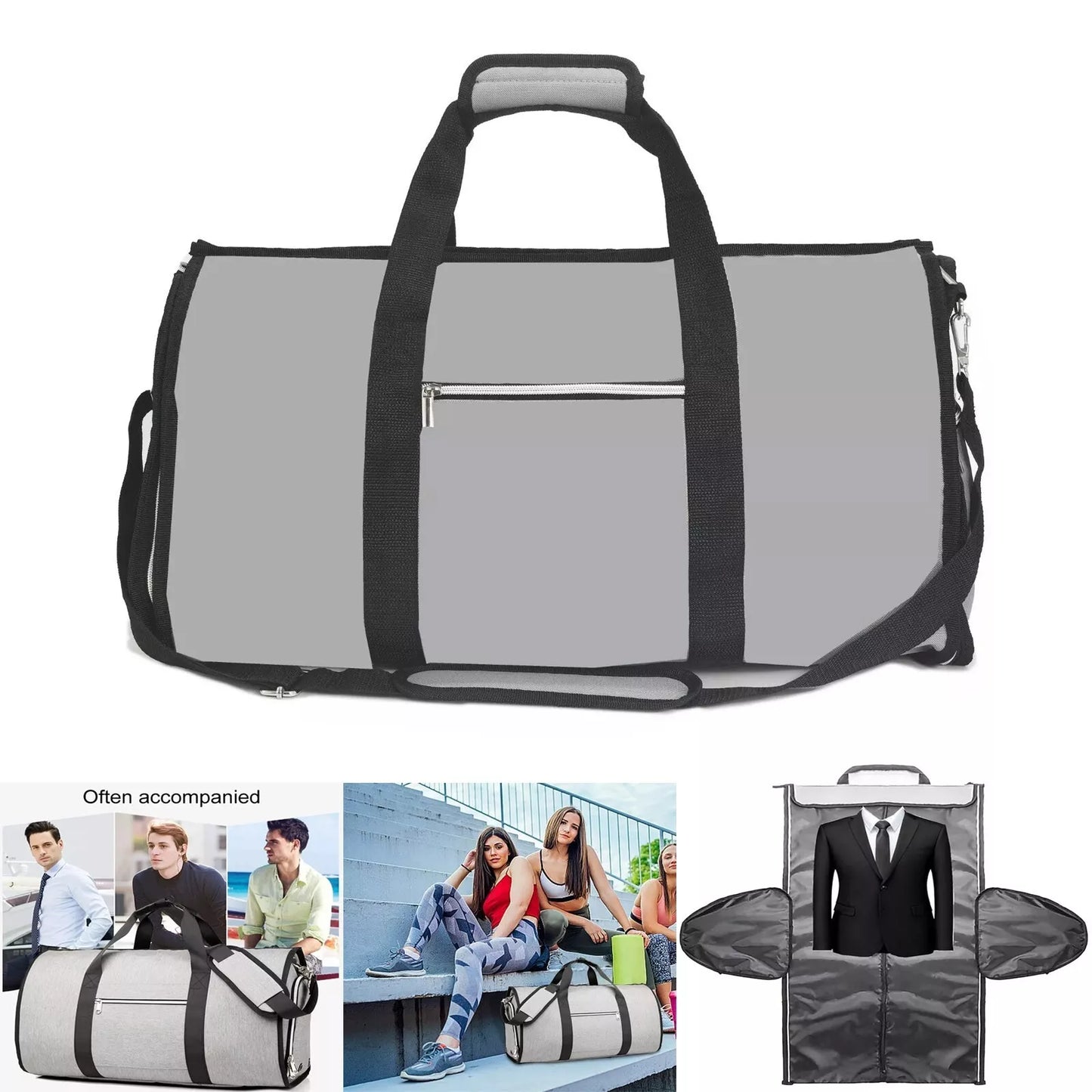 Have one to sell? Sell it yourself Share Duffel Bag Travel Suit Carrier Garment Large Foldable Cabin 45L Holdall + Strap