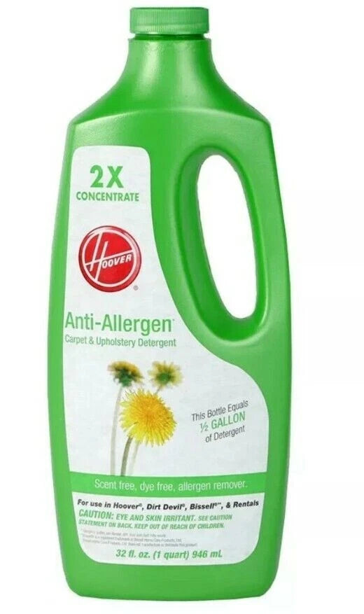 Hoover 2X Concentrate Anti-Allergen Carpet & Upholstery Detergent Cleaner 946ml