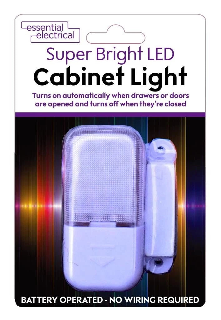 Essential Electrical Super Bright LED Cabinet Light Battery Operated - No Wiring