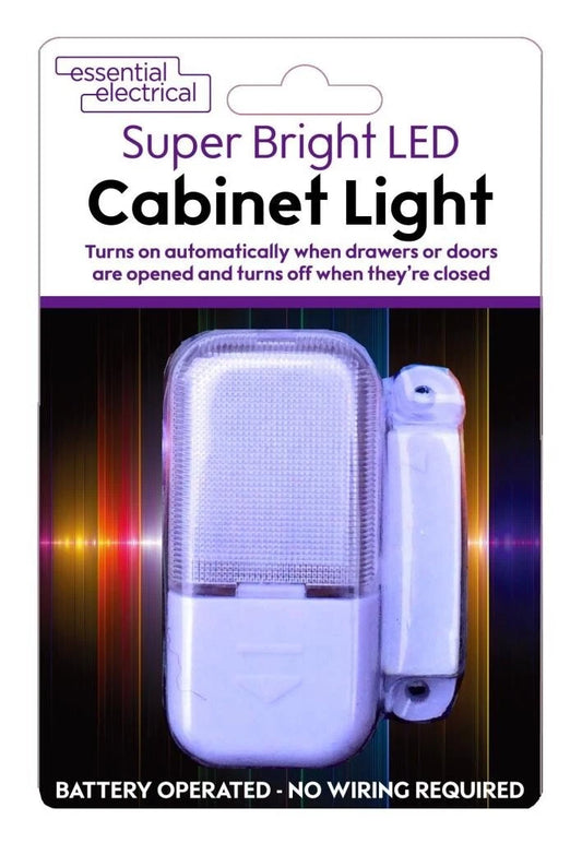 Essential Electrical Super Bright LED Cabinet Light Battery Operated - No Wiring