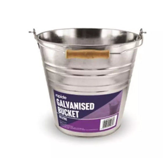 10 Liter Galvanized Steel Mop Bucket for Home Office General Cleaning