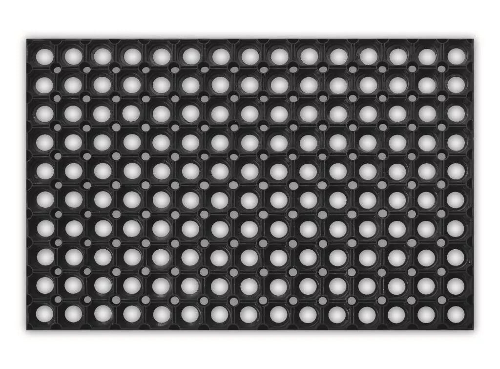 Classic Hollow Rubber Door Mat Floor Outdoor Indoor Entrance NonSlip Mat 60x40cm