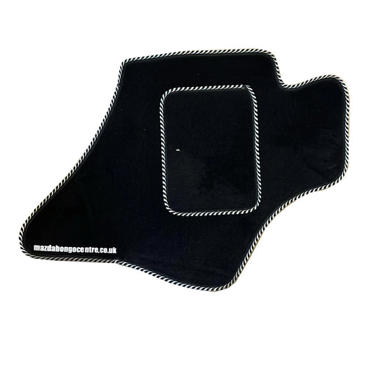 Carpet Car Floor Mats With Heel Pad to Fit SILVER EDGING Mazda Bongo Friendee