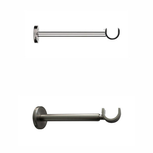 28MM GOODHOME NICKEL EFFECT METAL LONG CURTAIN POLE BRACKET