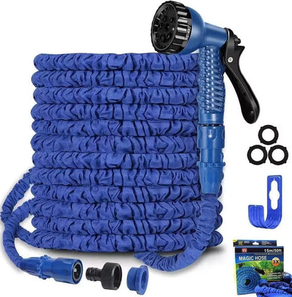 50FT Expandable Flexible Garden Hose Pipe Expanding & Spray Gun Heavy Duty