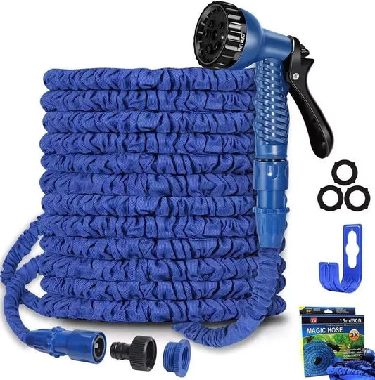 50FT Expandable Flexible Garden Hose Pipe Expanding & Spray Gun Heavy Duty