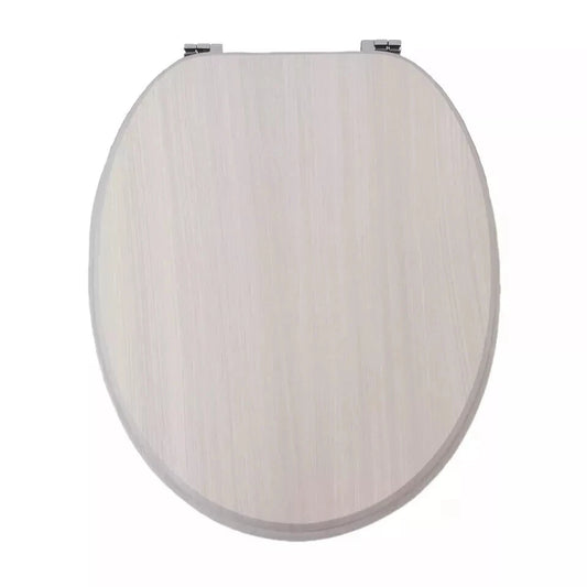 18" UNIVERSAL BATHROOM MDF WC TOILET SEAT NOVELTY EASY FIT +FITTINGS WOODEN W/C