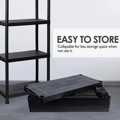 5 Tier Shelf Shelving Rack Shelves Plastic Racking Home Storage Unit Black