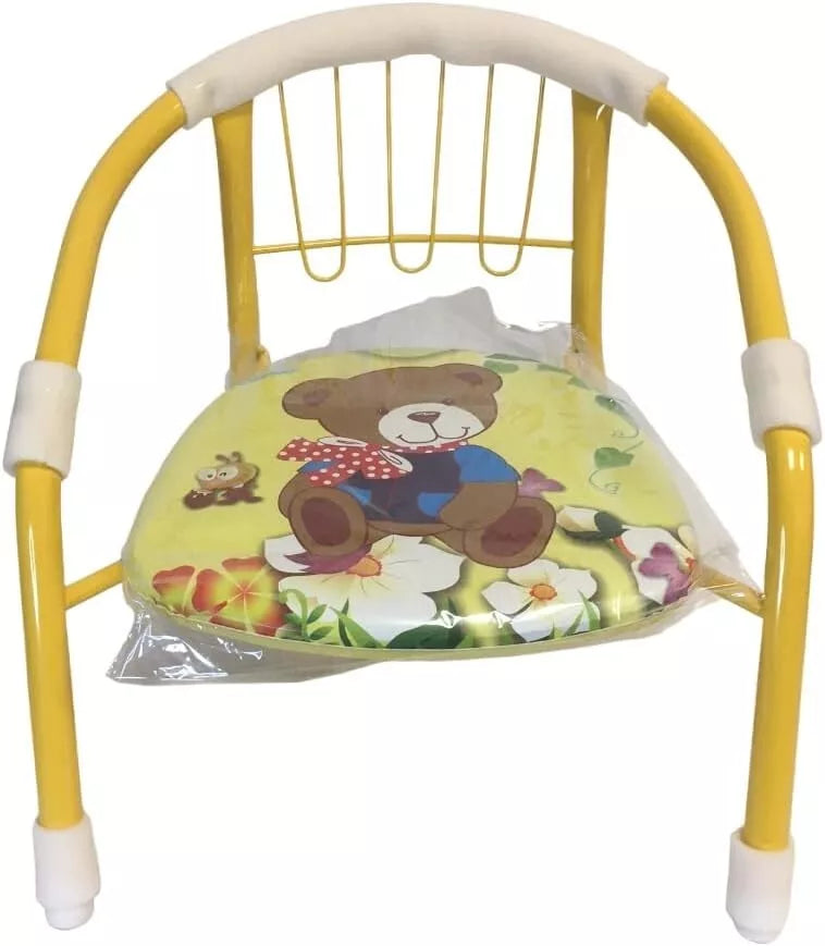 Kids Chair Sturdy Metal Indoor Outdoor Children Toddler Child Chair Seat-YELLOW
