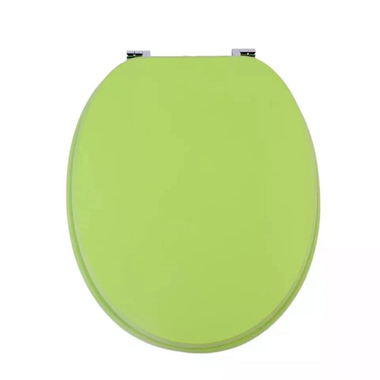 18" UNIVERSAL BATHROOM MDF WC TOILET SEAT NOVELTY EASY FIT +FITTINGS WOODEN W/C