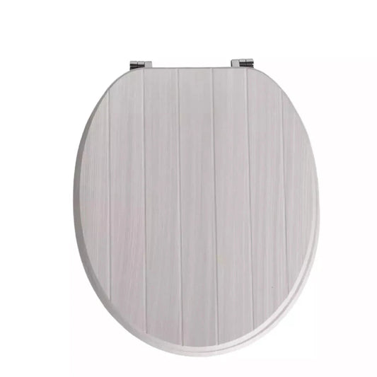 18" UNIVERSAL BATHROOM MDF WC TOILET SEAT NOVELTY EASY FIT +FITTINGS WOODEN W/C