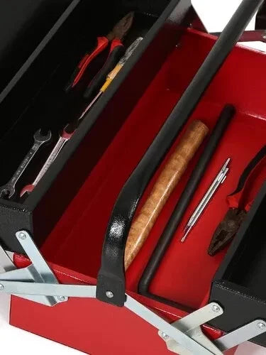 Tool Box Heavy Duty Metal Cantilever 3 Tray Storage Large ToolBox New