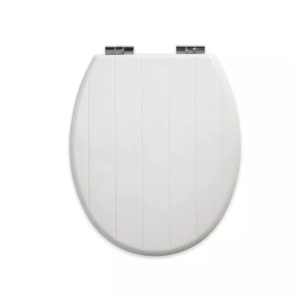18" UNIVERSAL BATHROOM MDF WC TOILET SEAT NOVELTY EASY FIT +FITTINGS WOODEN W/C