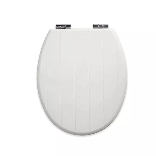 18" UNIVERSAL BATHROOM MDF WC TOILET SEAT NOVELTY EASY FIT +FITTINGS WOODEN W/C