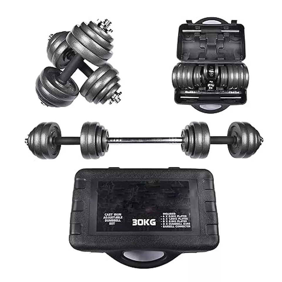 Cast Iron Adjustable Dumbbell Weight Barbell Set Men Women 15kg 20kg 30kg 50kg