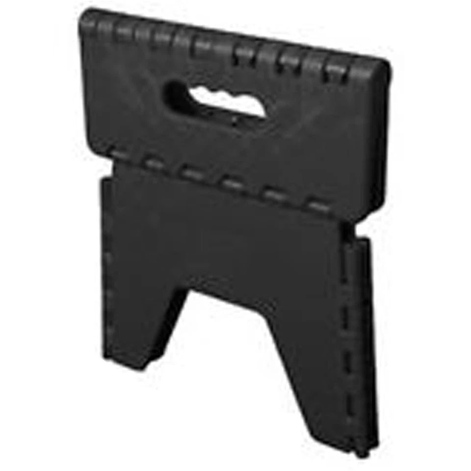 BLACK STEP STOOL FOLDING HANDY HOME KITCHEN 120KG FLAT STORAGE COLLAPSIBLE MULTI USE