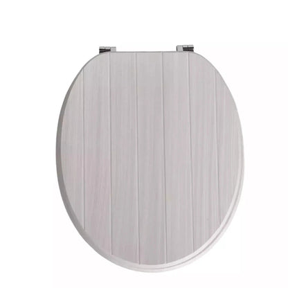 18" UNIVERSAL BATHROOM MDF WC TOILET SEAT NOVELTY EASY FIT +FITTINGS WOODEN W/C