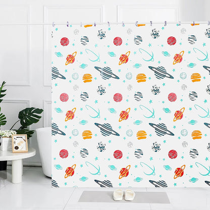 Curtain Shower 100% PEVA Waterproof Bathroom Mould Free 12 Rings 180 x 180cm