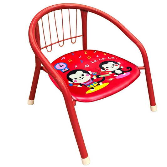 Kids Chair Sturdy Metal Indoor Outdoor Children Toddler Child Chair Seat-RED