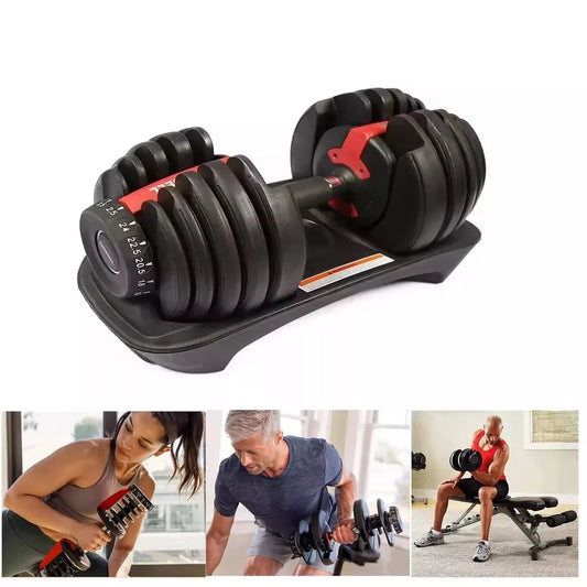 Adjustable Dumbbell 24 kg Home Gym Quick Dial Smart Exercise Fitness