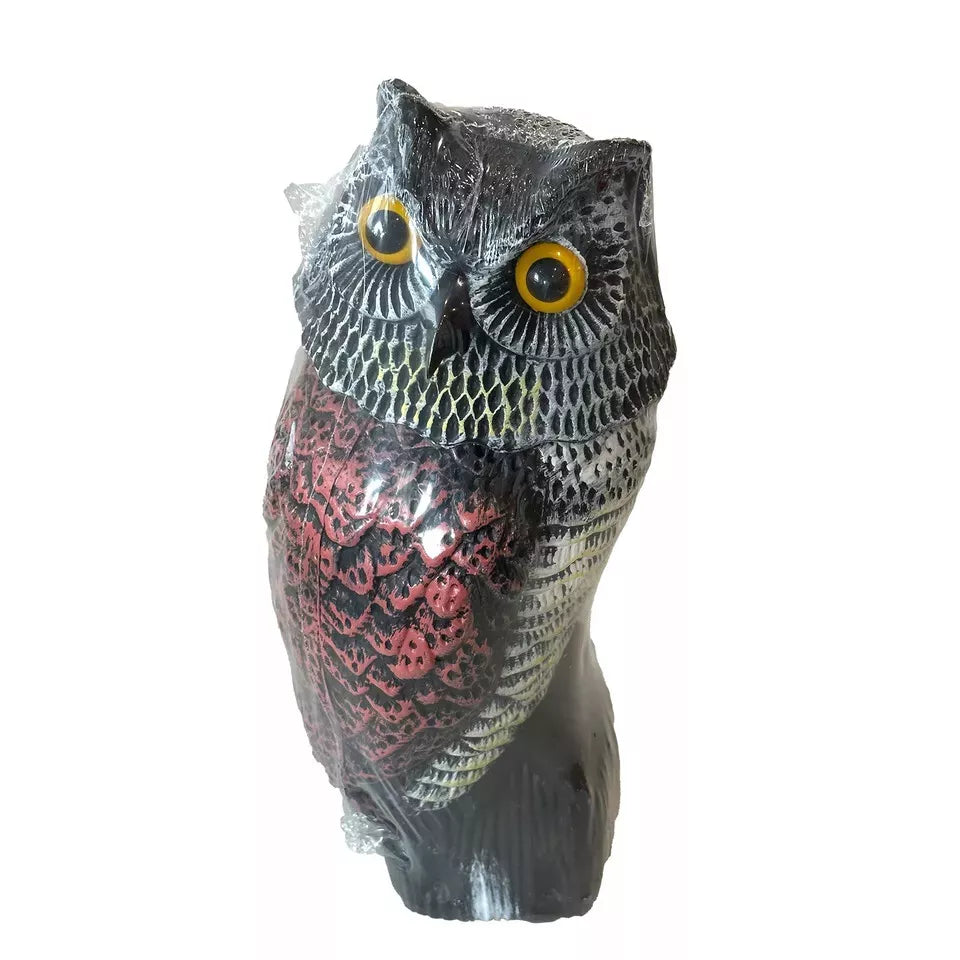 OWL DECOY BIRD PEST DETERRENT CAT REPELLER POND SCARER ORNAMENT