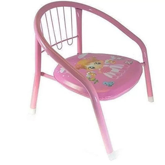 Kids Chair Sturdy Metal Indoor Outdoor Children Toddler Child Chair Seat-PINK